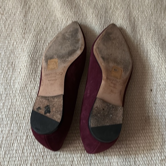 Jimmy Choo Purple Pointed Flats - Picture 4 of 4